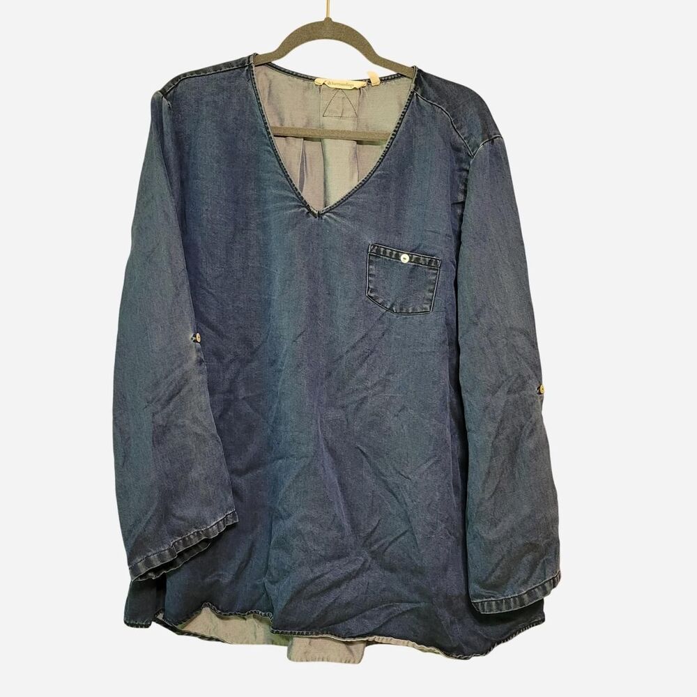 Soft Surroundings Women's 3XL 100% Tencel Blouse Tunic - Picture 2 of 6